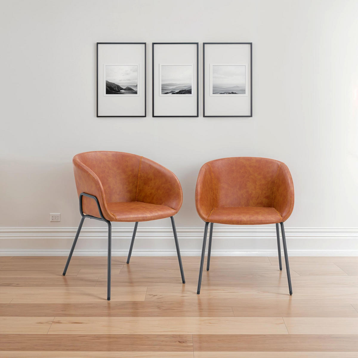 STÜHLE André Cognac 2er-Set - Orange, Kunststoff (57/76/59cm) - Happy Garden