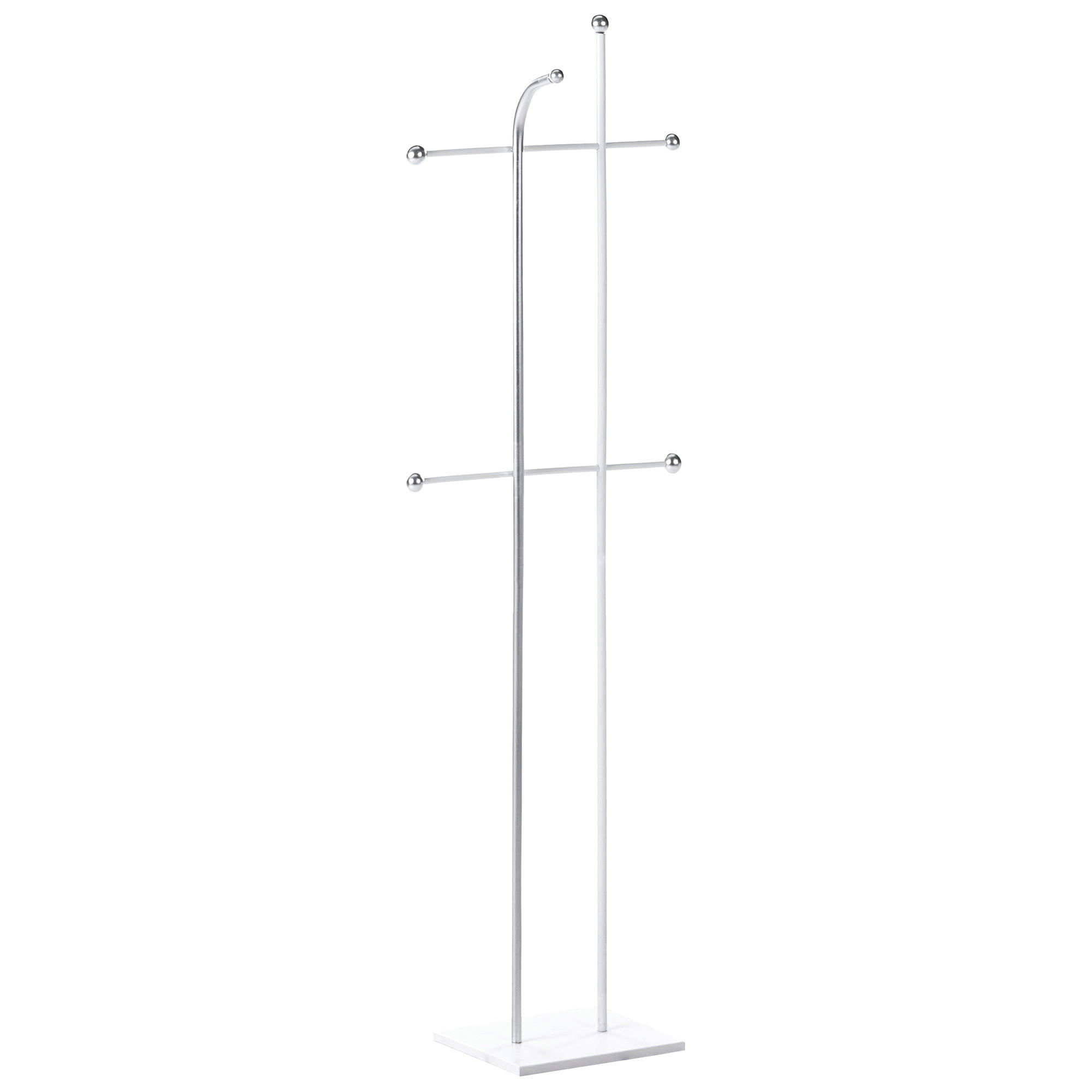 GARDEROBENSTÄNDER Silber Odhill - Silberfarben, Metall (46/162/26cm) - Beliani