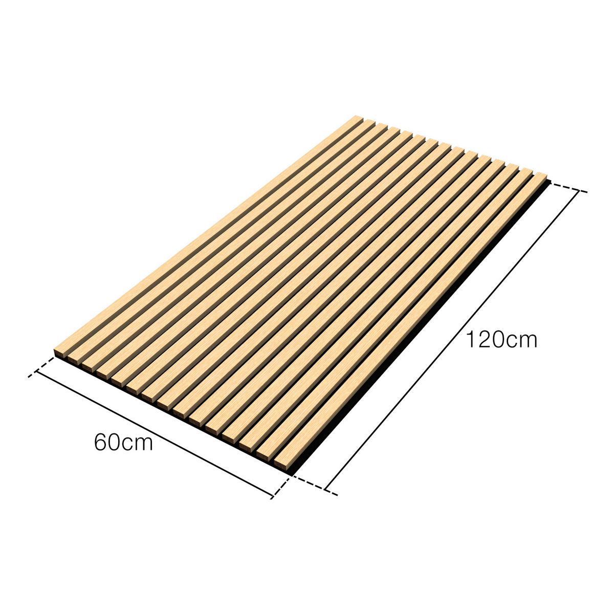 AKUSTICKÝ SET STĚNOVÝCH PANELŮ Vang 12 KS - barva dubu, kompozitní dřevo/plast (60/120/2.1cm) - NEU.HOLZ