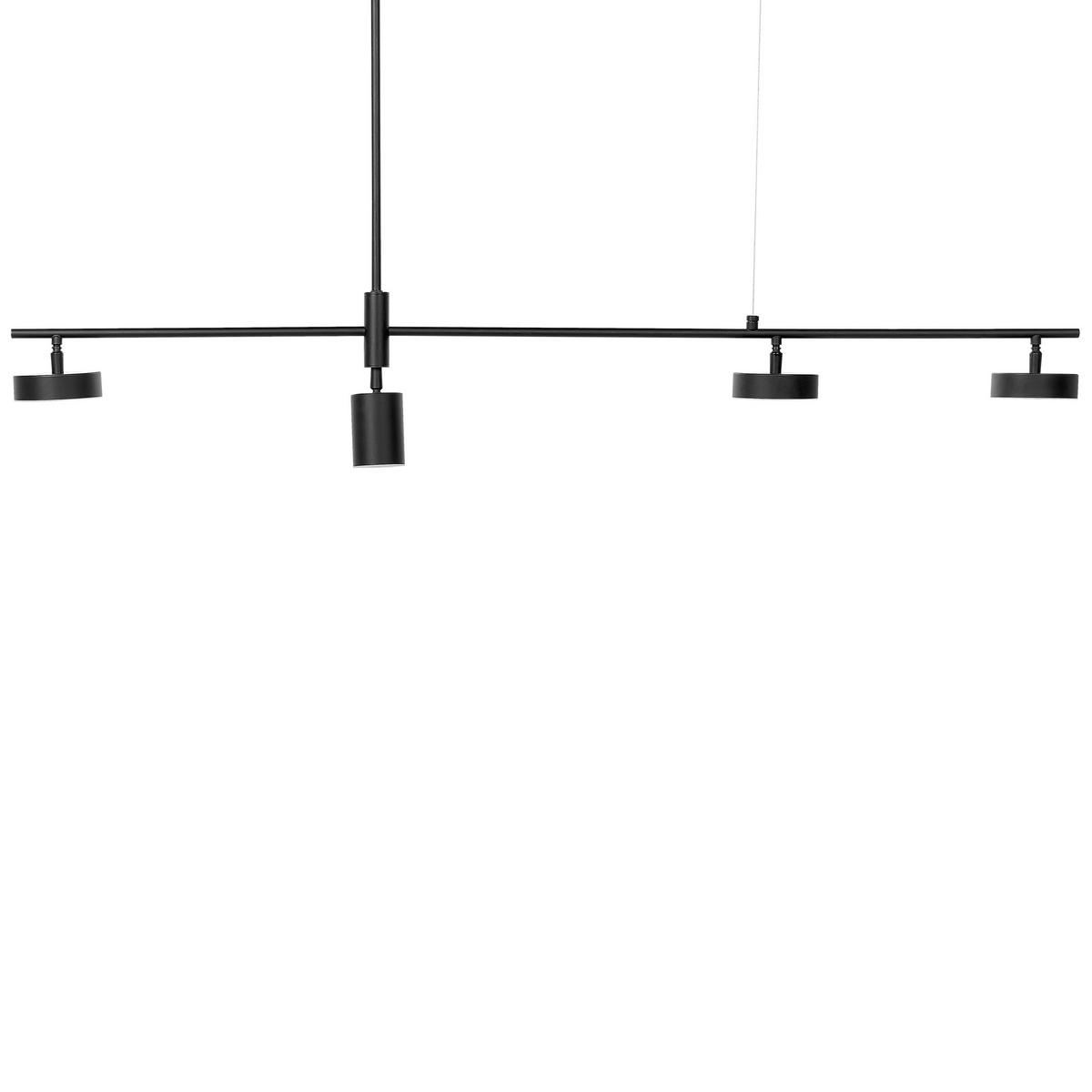 HÄNGELAMPE Foyle 10/122/69 cm - Schwarz, Metall (10/122/69cm) - Beliani