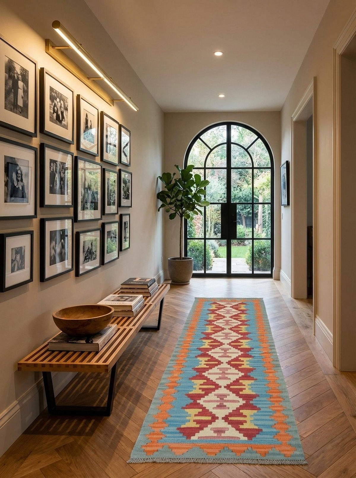 HANDWEBTEPPICH Kelim Gashgai Rot 193/60 cm Schurwolle - Rot, Textil (60/193cm) - Looma