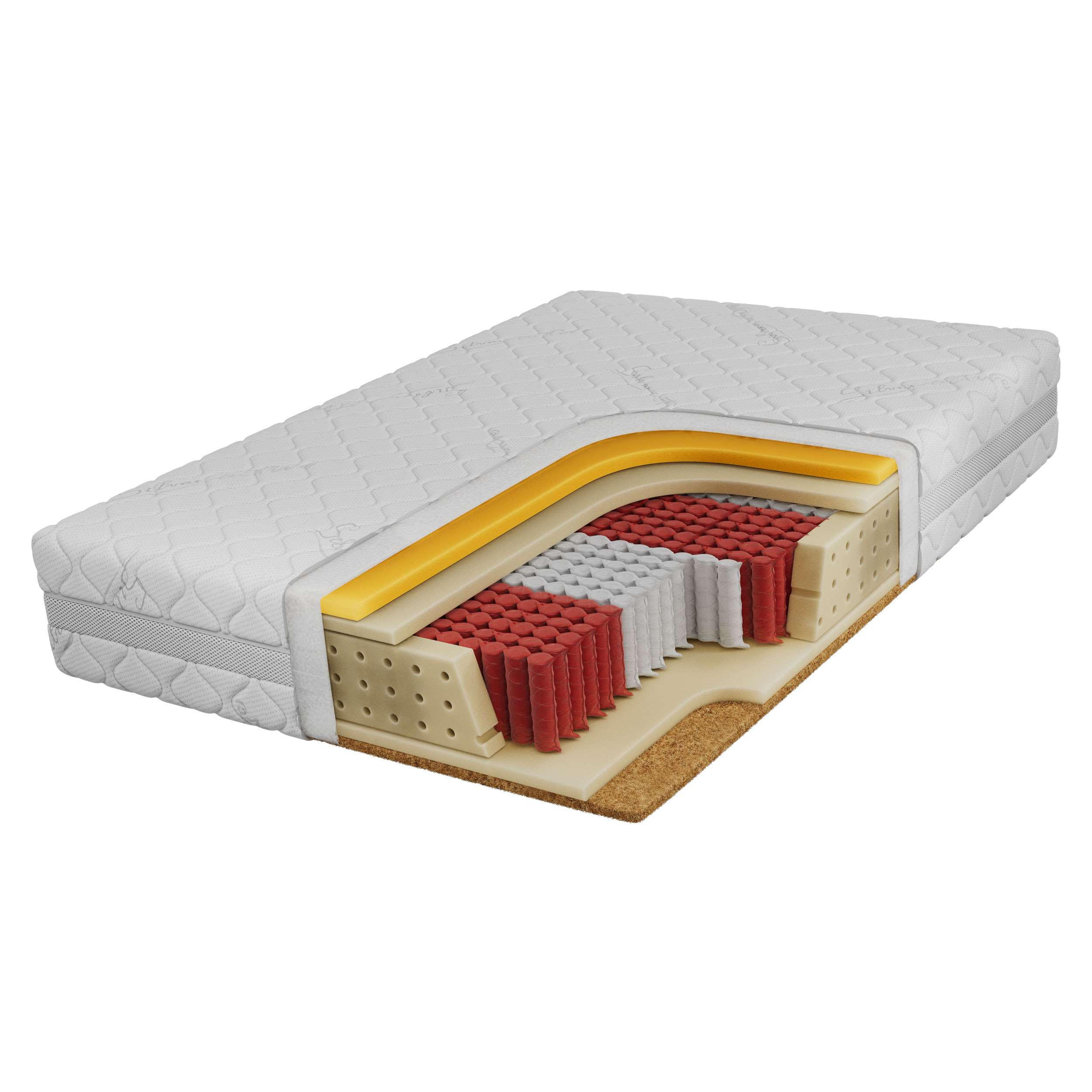 TASCHENMATRATZE ELORI - 200/200 - H3/H4 - Sivo - Weiß, Textil (200/200cm) - MKS