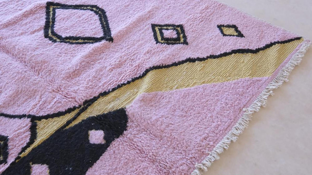 BERBERTEPPICH aus reiner Wolle 245x 298 cm - Pink, Naturmaterialien (245/298cm) - AFK Living