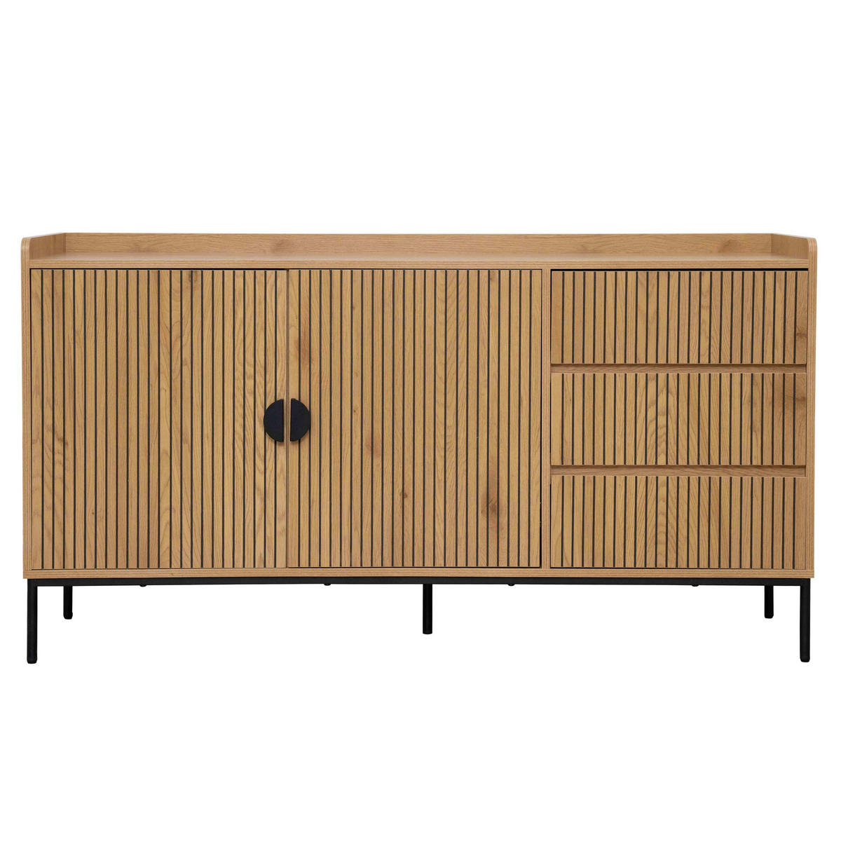 SIDEBOARD, Beigefarbe - Beige, Holz (40/80/150cm) - Oviala