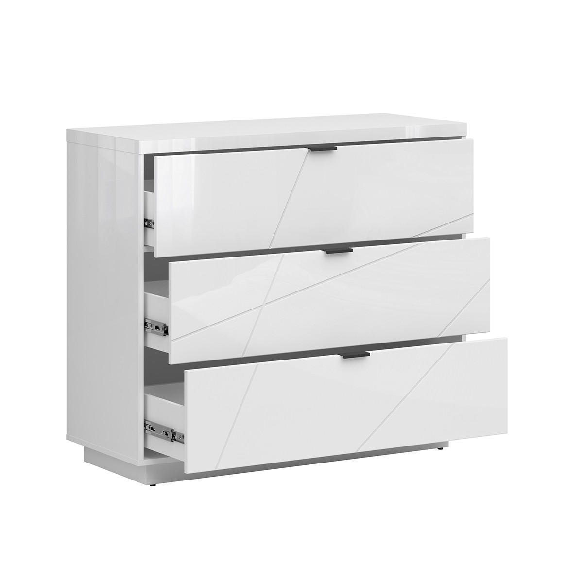 KOMMODE Sven Weiß - Weiß, Holzwerkstoff (106/93/42cm) - Petits-meubles