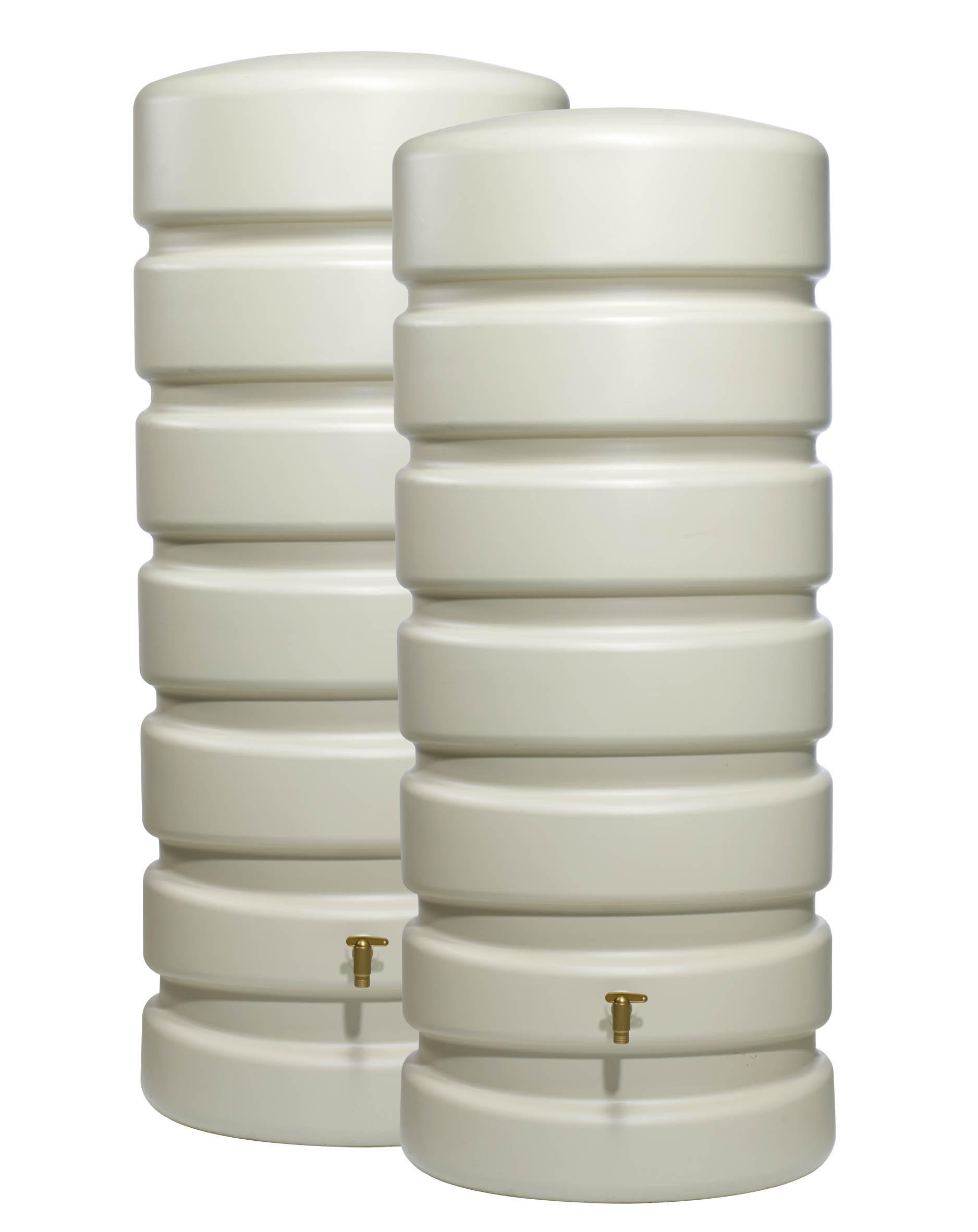 WANDTANK-SET 1300 L sandbeige 2 x 650 L inkl. Verbindungsset - Beige, Kunststoff (170/192/60cm) - 4rain