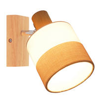 DECKENSTRAHLER Finni 13/13/21 cm - Beige, Holz (21/13/13cm) - ZMH