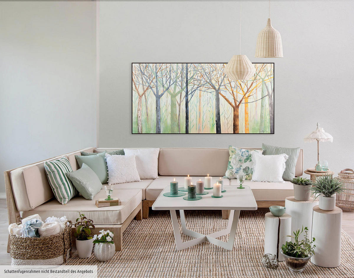 ÖLGEMÄLDE 140/70 cm - Multicolor/Grün, Holz/Textil (2.2/70cm) - KUNSTLOFT
