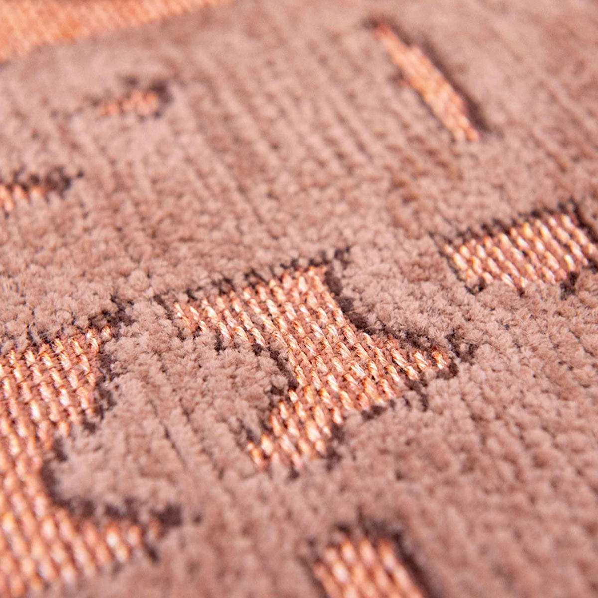TEPPICH Za Copper Structures Baobab 140/140 cm - Pink, Kunststoff/Textil (140/140cm) - Louis De Poortere