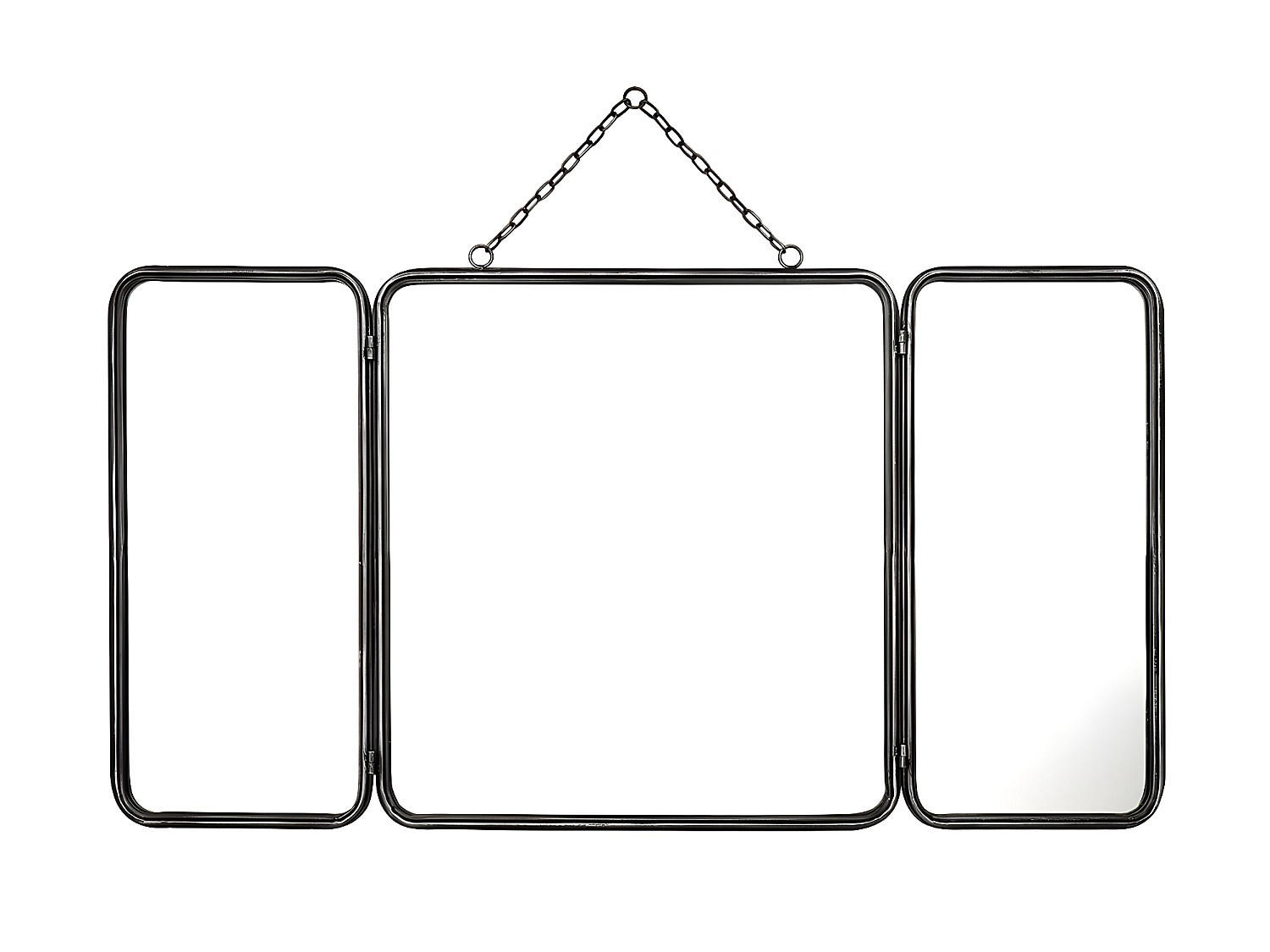 SPIEGEL Vintage-Stil - 60 x 112 cm - Grau metallic - CERRONE - Silberfarben, Glas (112/60/2cm) - Vente-Unique