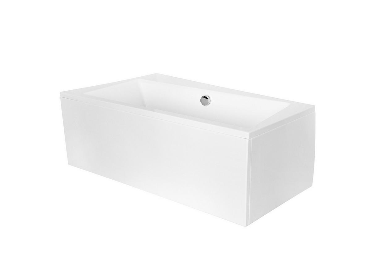 BADEWANNE Eckwanne INFINITY 160/100 Links mit Schürze Ablauf Füße - Weiß, Kunststoff (100/55.5/160cm) - bad land
