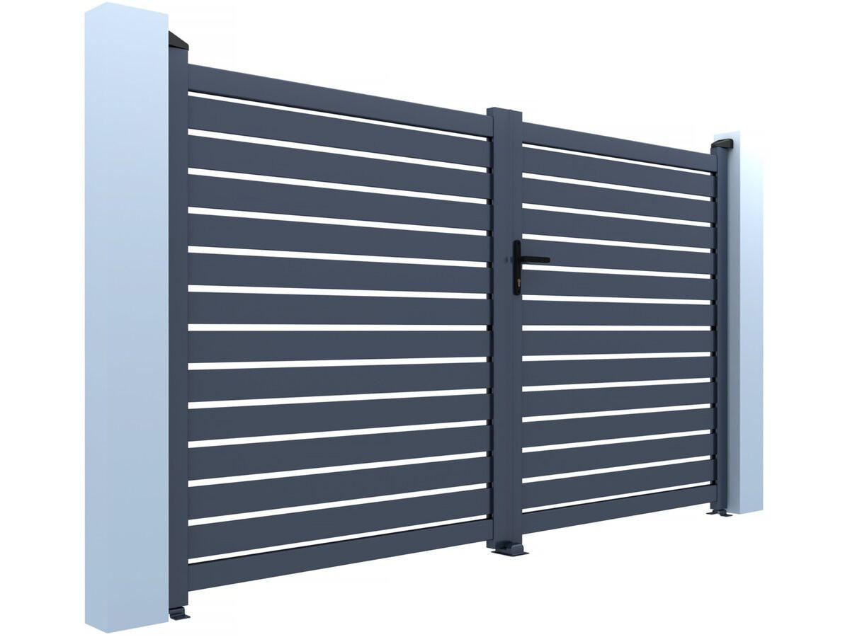 TOR julien Grau - Grau, Metall (40/140/340cm) - Habitat Garten