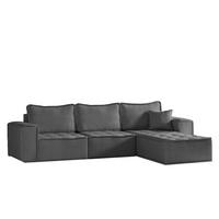 ECKSOFA L-förmige Bohoo-Maxi Dunkelgrau Rechts - Dunkelgrau, Holz (292/192cm) - Kaiser Möbel