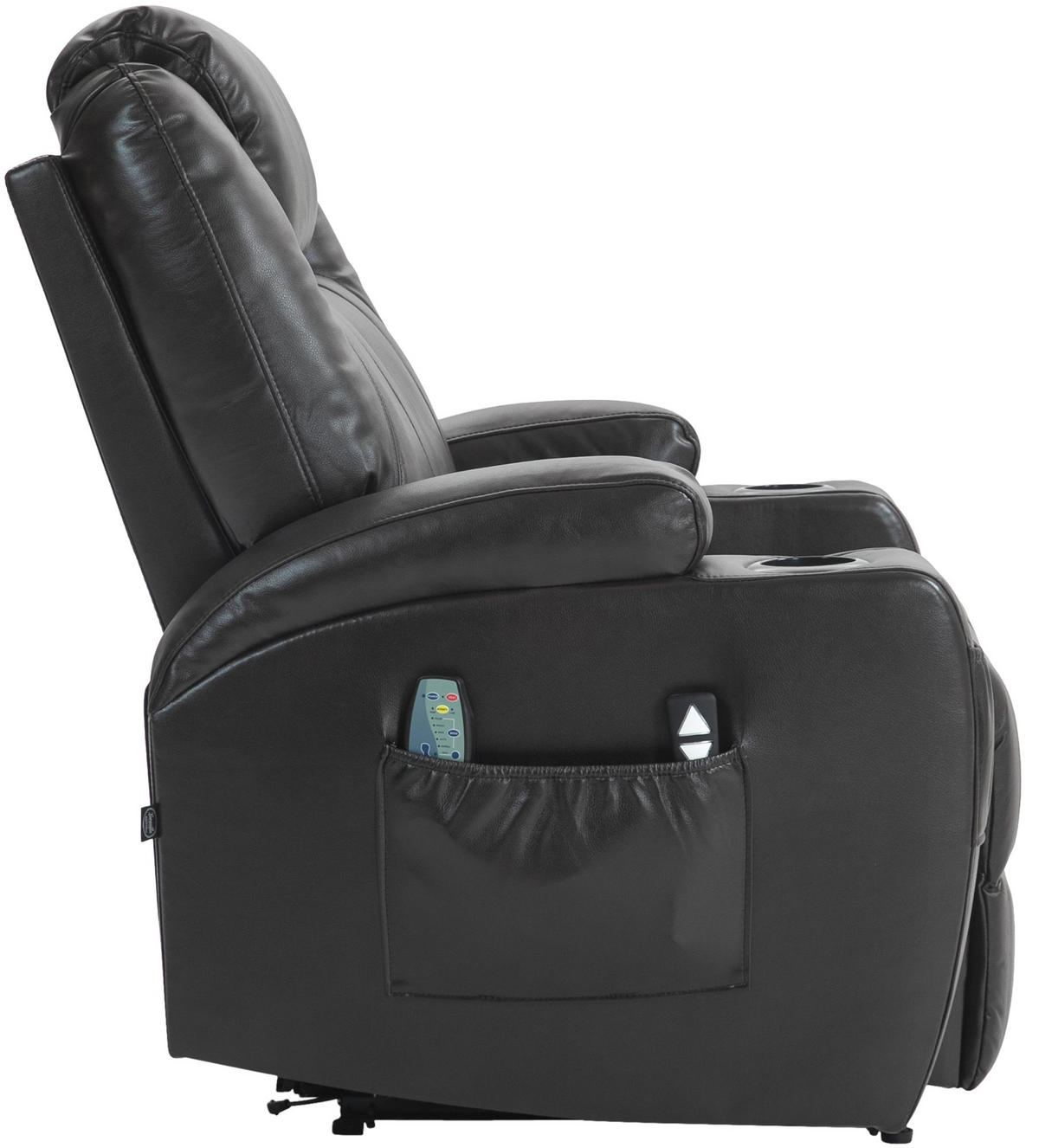 SESSEL Lederlook braun - Schwarz/Braun, Textil/Metall (83/105/94cm) - CLP