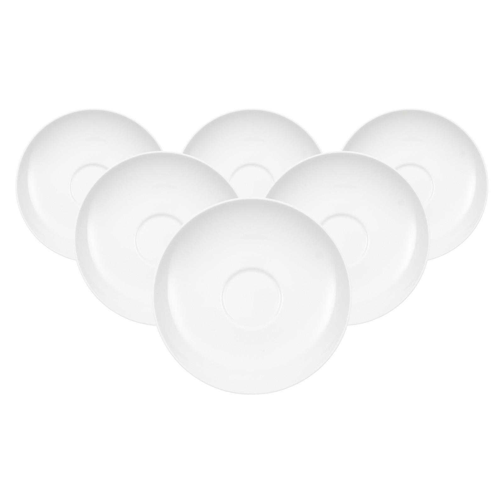 KAFFEE-/TEEUNTERTASSEN Anmut weiß ø 15 cm 6er Set - Weiß, Keramik (15cm) - Villeroy & Boch