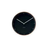 WANDUHR Design Schwarz 30/30 cm - Schwarz, Glas/Holzwerkstoff (0.92/30/5cm) - ONZENO