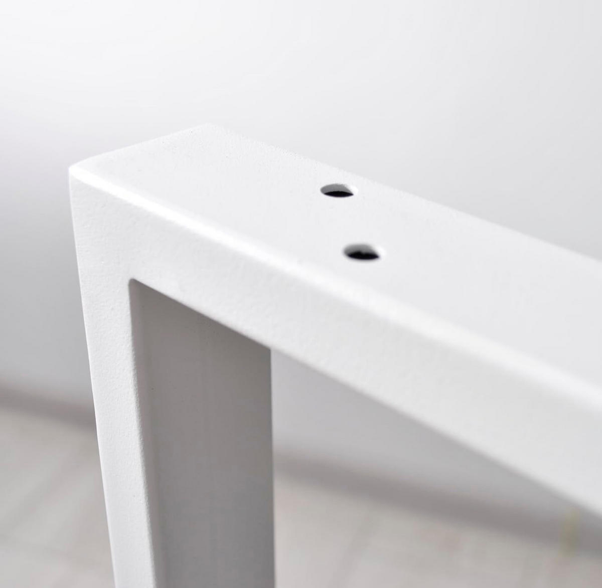TISCHBEINE Loft 60 × 72 cm - Weiß, Metall (60/72/60cm) - Design Möbel