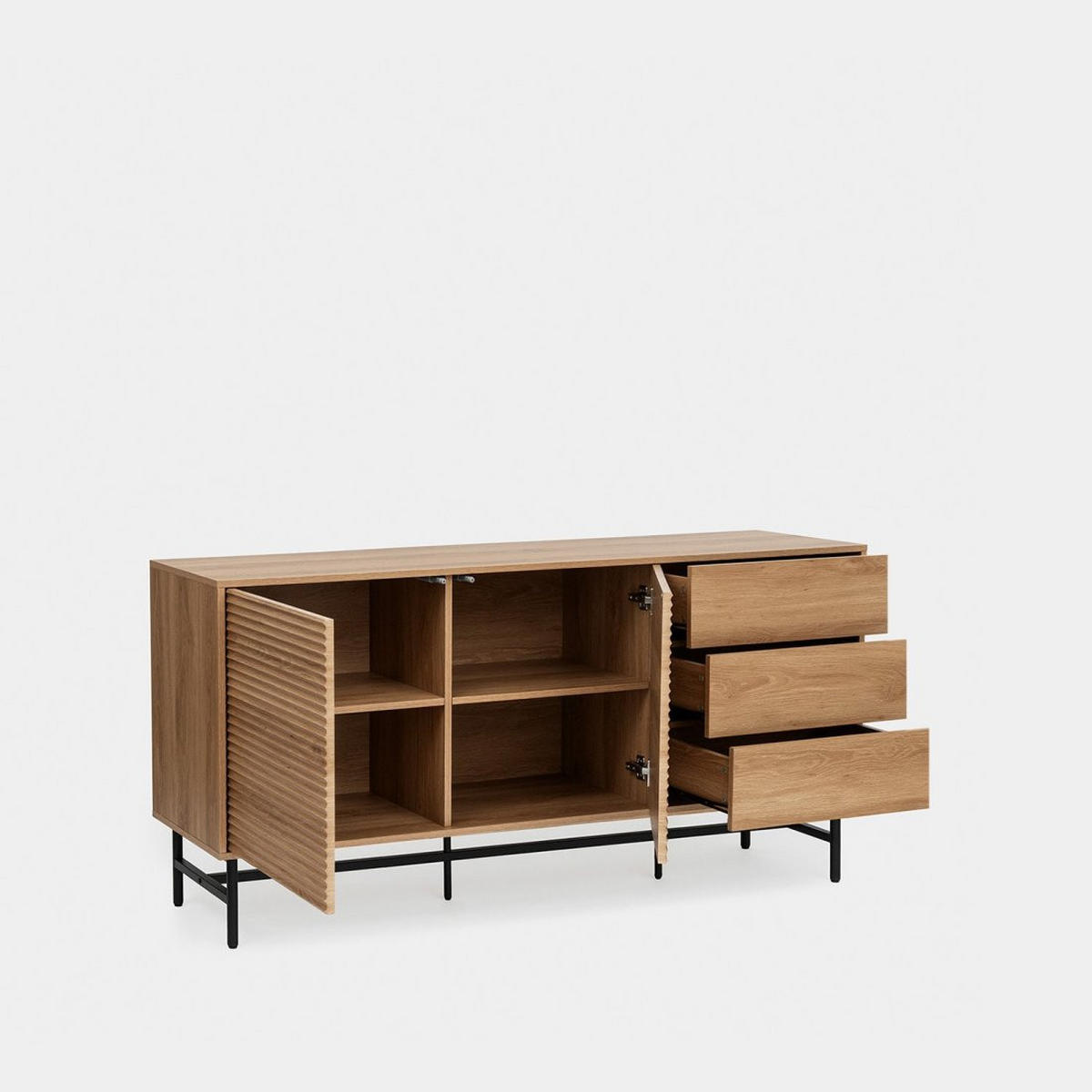 ANRICHTE NIEDRIGE Land Natürlich 150 cm x 78 cm - Naturfarben, Holzwerkstoff (150/78/40cm) - Klast Home