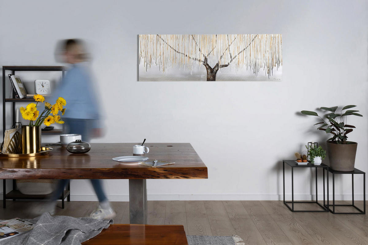 ÖLGEMÄLDE 150/50 cm - Beige, Holz/Textil (150/50cm) - KUNSTLOFT