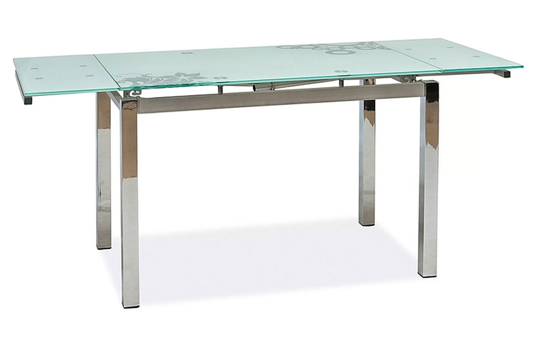 ESSTISCH ausziehbar weiß / silbergrau 110-170cm / 74cm / 75cm - Silberfarben/Weiß, Glas/Holz (74/110/75cm) - Feldmann-Wohnen