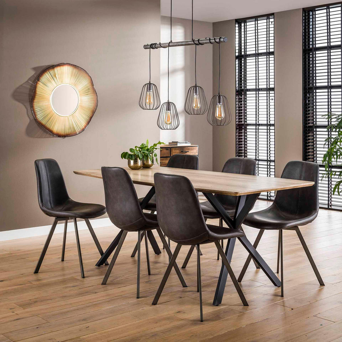 ESSTISCH Wash Brown 190/90/ 76 cm - Braun, Holz (190/90/76cm) - Hoyz Collection
