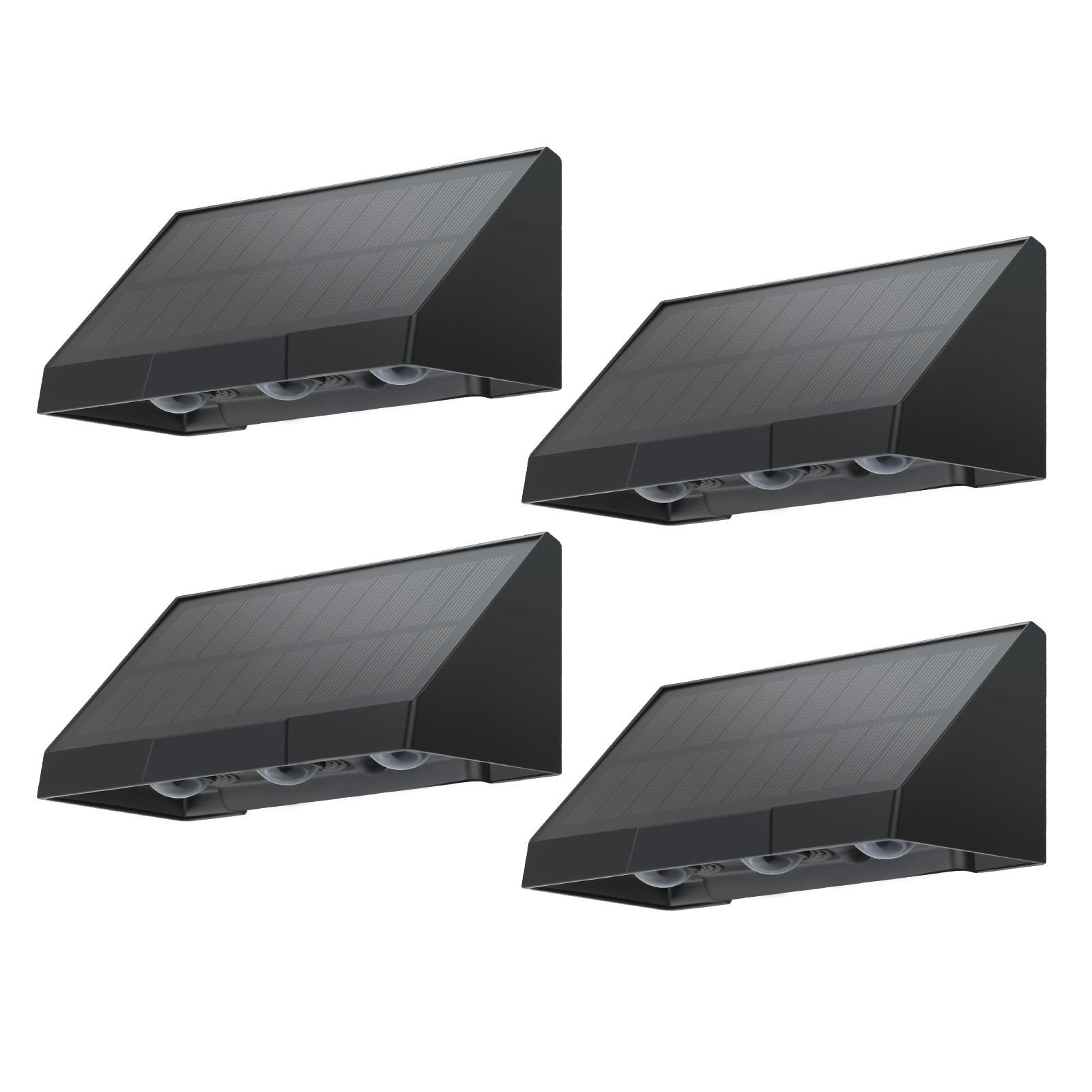 WANDLEUCHTE XYPH 5.7/5/14 cm （4er-set） - Schwarz, Metall (5.7/5/14cm) - ZMH