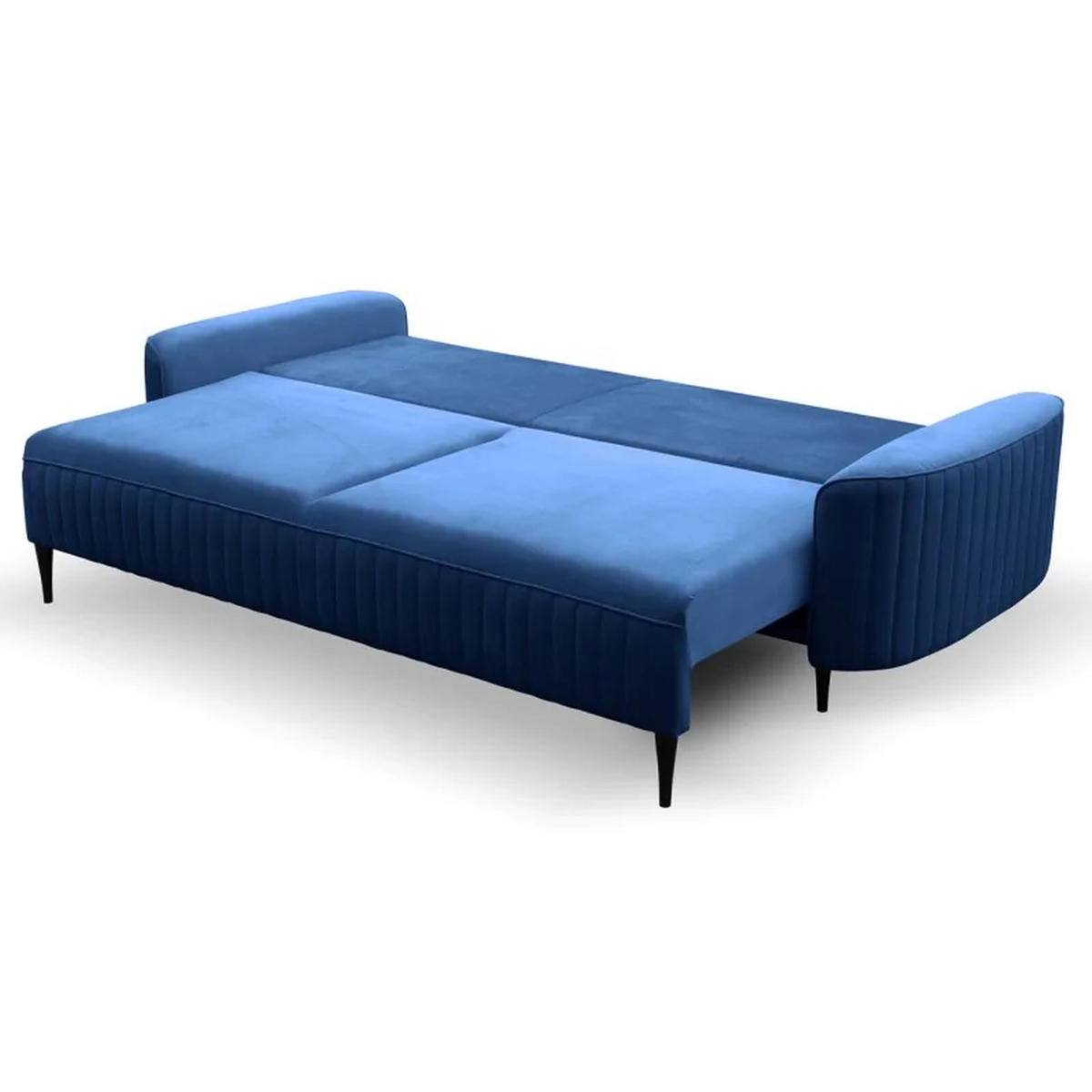 SCHLAFSOFA ANES, Sofa mit Schlaffunktion und Bettkasten, Farbe: Blau, Velourstoff - Blau, Textil (244/92/102cm) - Sepro Meble