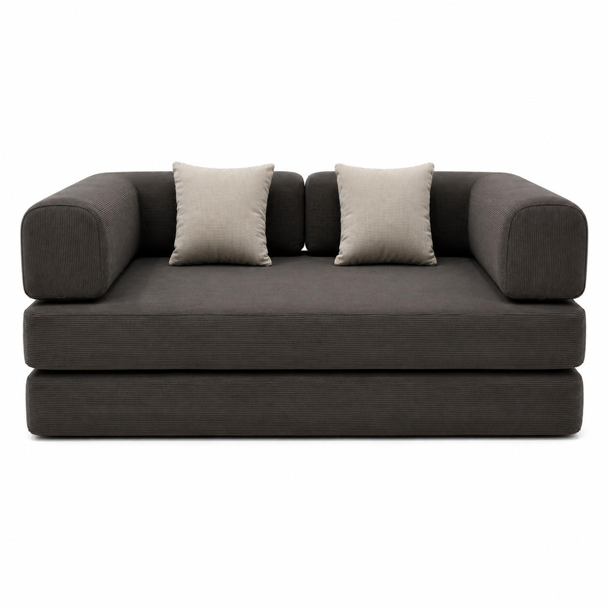 SCHLAFSOFA Kaia Schokolade Samt - Dunkelbraun, Textil (180/70/100cm) - COCO Living