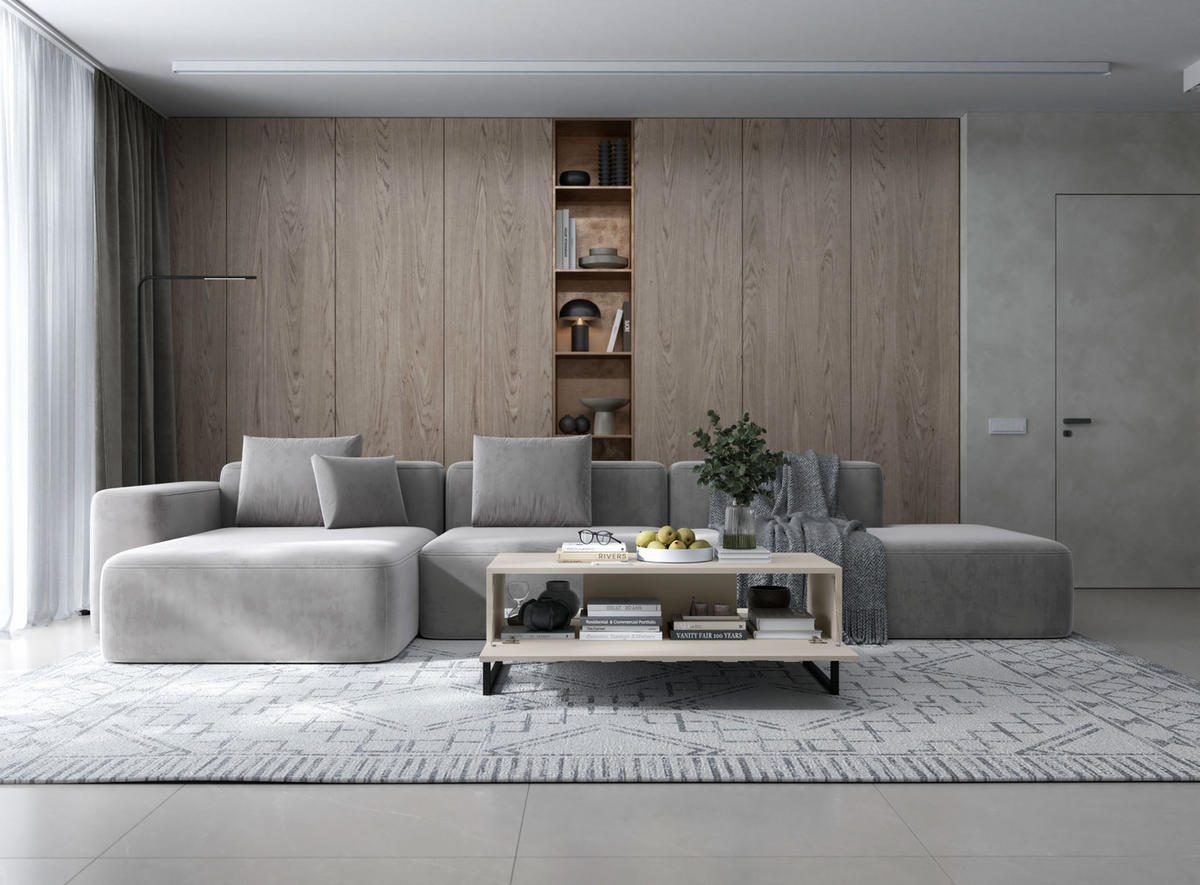 COUCHTISCH Elpis Kaschmir matt Glamour 110 cm - Kaschmir, Holzwerkstoff (54/110/39cm) - Meble Lindner