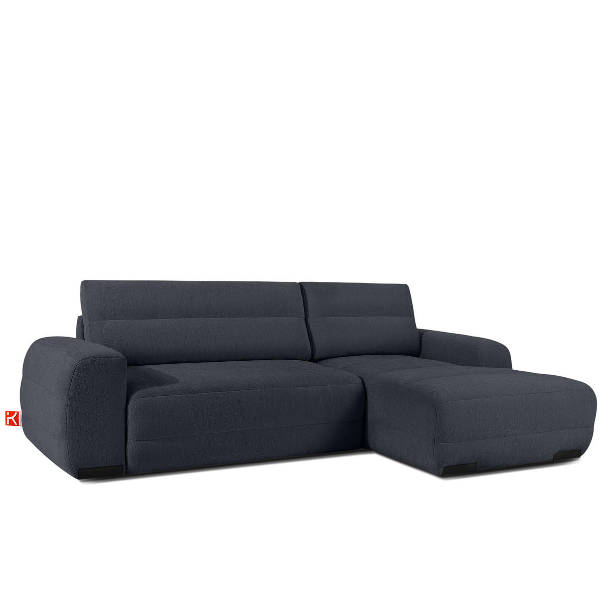 ECKSOFA RECHTS BLUME, Graphit - Graphitfarben, Holz/Holzwerkstoff (271/164cm) - KONSIMO®