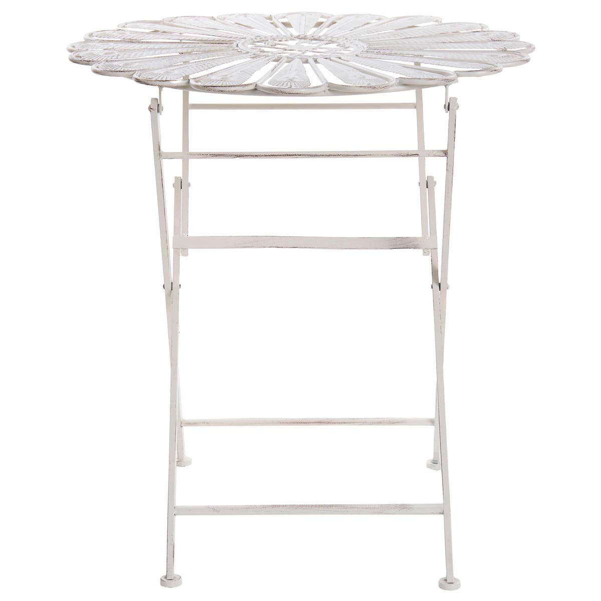 BISTRO STOLEK 71/71 cm Kov Krémově bílý Pavia - bílá, kov (71/71/76cm) - Beliani