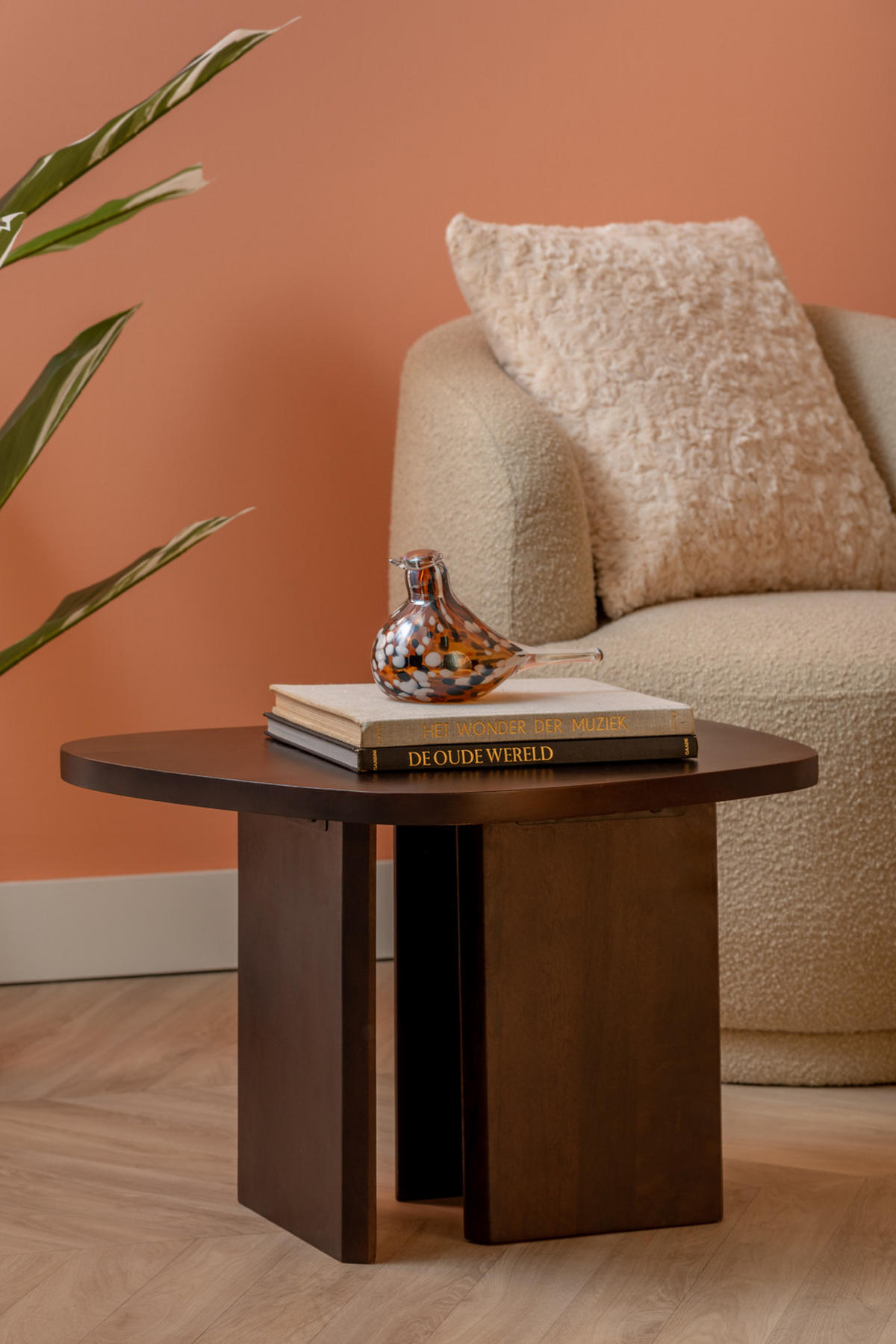 BEISTELLTISCH Organic 60.5/40/38 cm - Dunkelbraun, Holz (60.5/40/38cm) - Leitmotiv