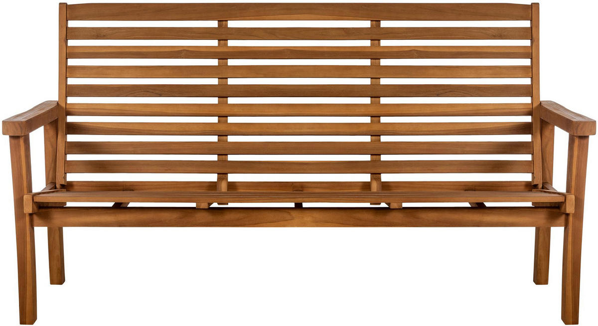 TEAKBANK Peter Liegefunktion 200x78x111cm Teakholz Teak Gartenbank - Teakfarben, Holz (200/111/78cm) - DELUKE
