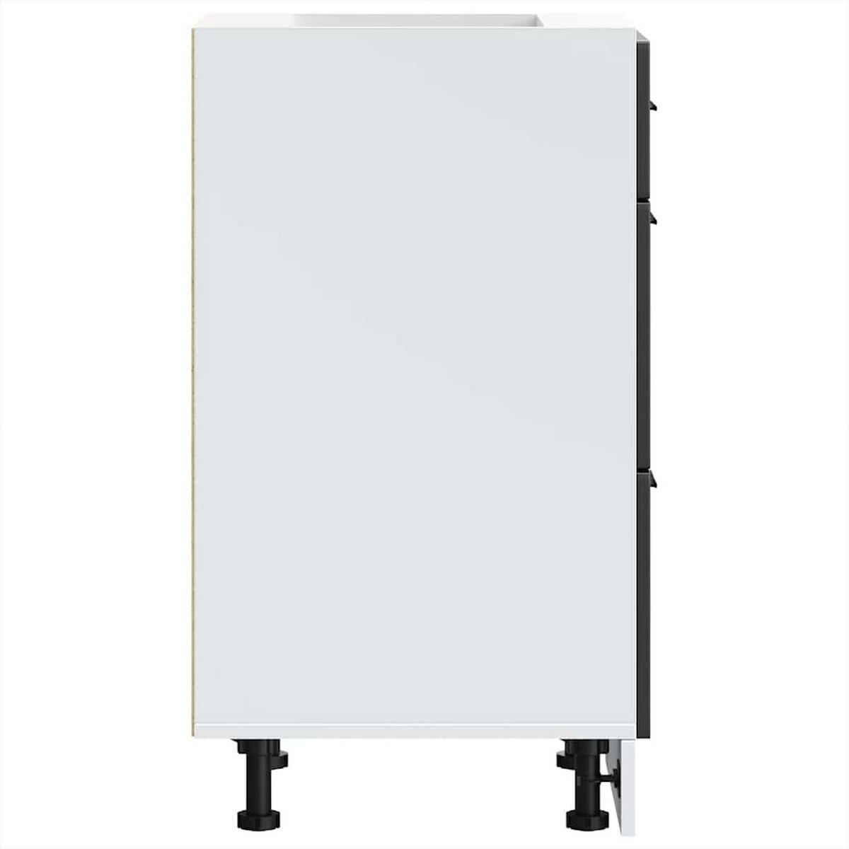 KÜCHENUNTERSCHRANK Samu Schwarz 40x46x81,5 cm - Schwarz, Holz (40/81.5/46cm) - DELUKE