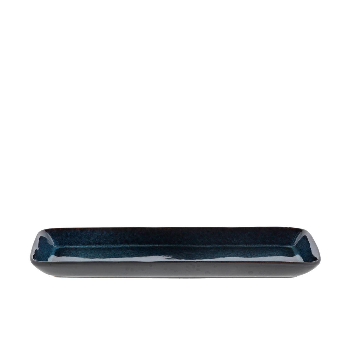 SERVIERPLATTE rechteckig 38 x 14 cm Schwarz/Dunkelblau - Schwarz, Keramik (14.3/3/39cm) - Bitz
