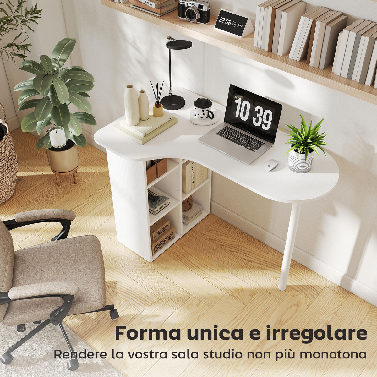 BÜROTISCH Weiß 1 Stück - Weiß, Holzwerkstoff (59/100/75.5cm) - GiPP