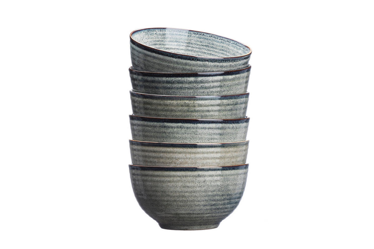 SCHALEN Zen Ø14cm - 6er-Set - Naturfarben - Grau, Keramik (14cm) - Björn