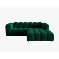 ECKSOFA modular rechts Lupine aus Samt flaschengrün 3 Sitzplätze - Dunkelgrün, Textil (177/230cm) - Micadoni