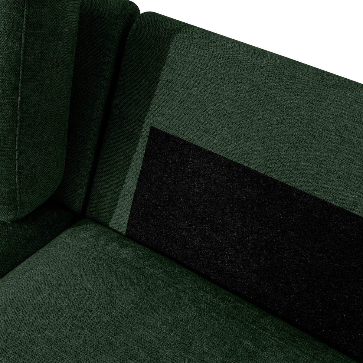 5-SITZER ECKSOFA ZUCCO Chenille rechts, Dunkelgrün - Dunkelgrün, Textil (430/84/105cm) - KONSIMO®