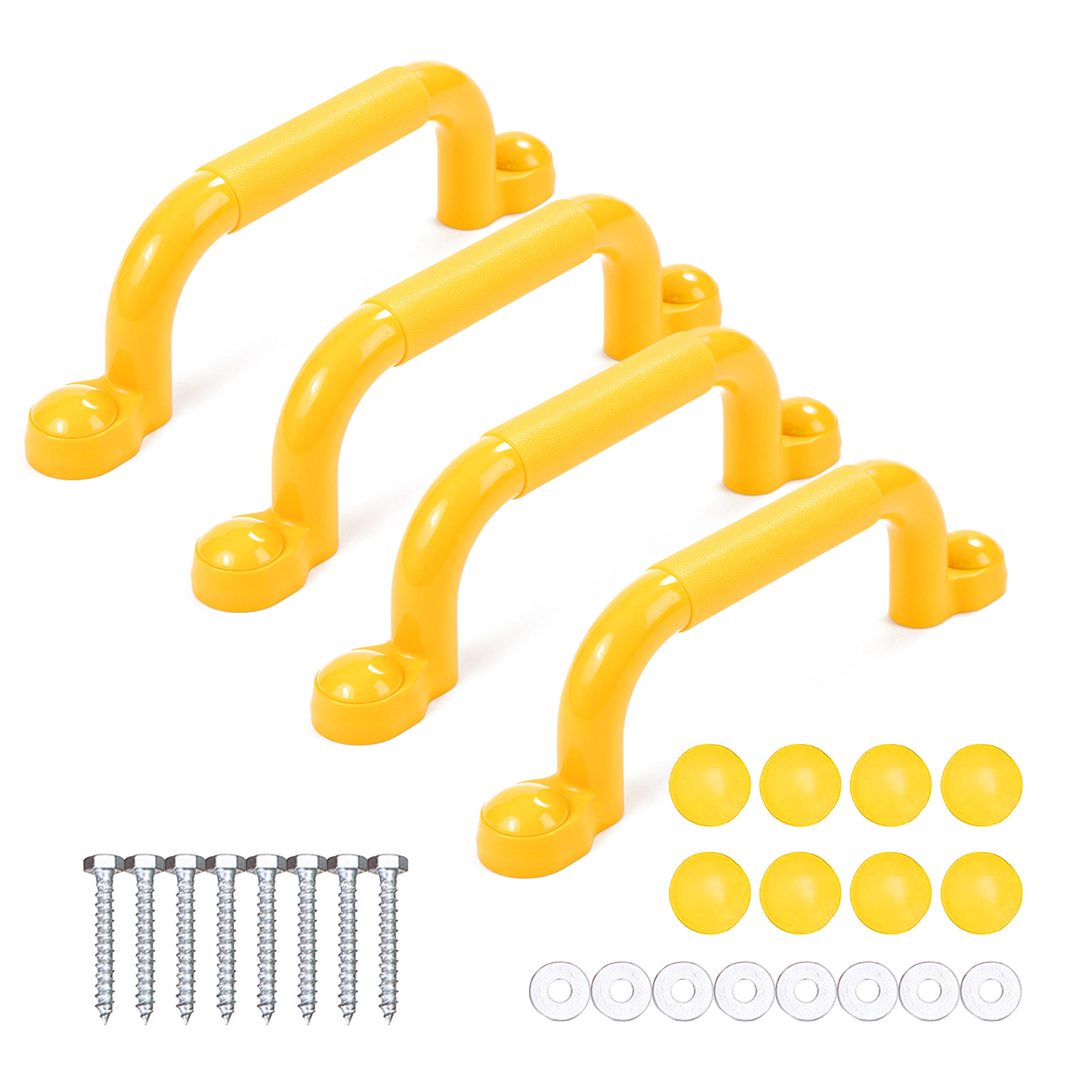 CHYTY Žluté 4dílná-sada - žlutá, plast (3/7cm) - Relaxdays