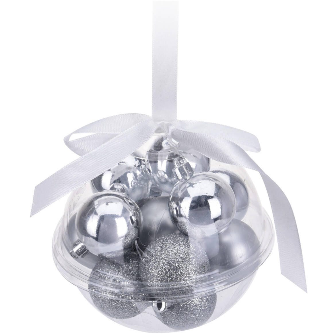 WEIHNACHTSKUGELN 12er-Set Ø 3 cm - Silberfarben, Kunststoff (9.7/9.7/9.7cm) - Home Styling Collection