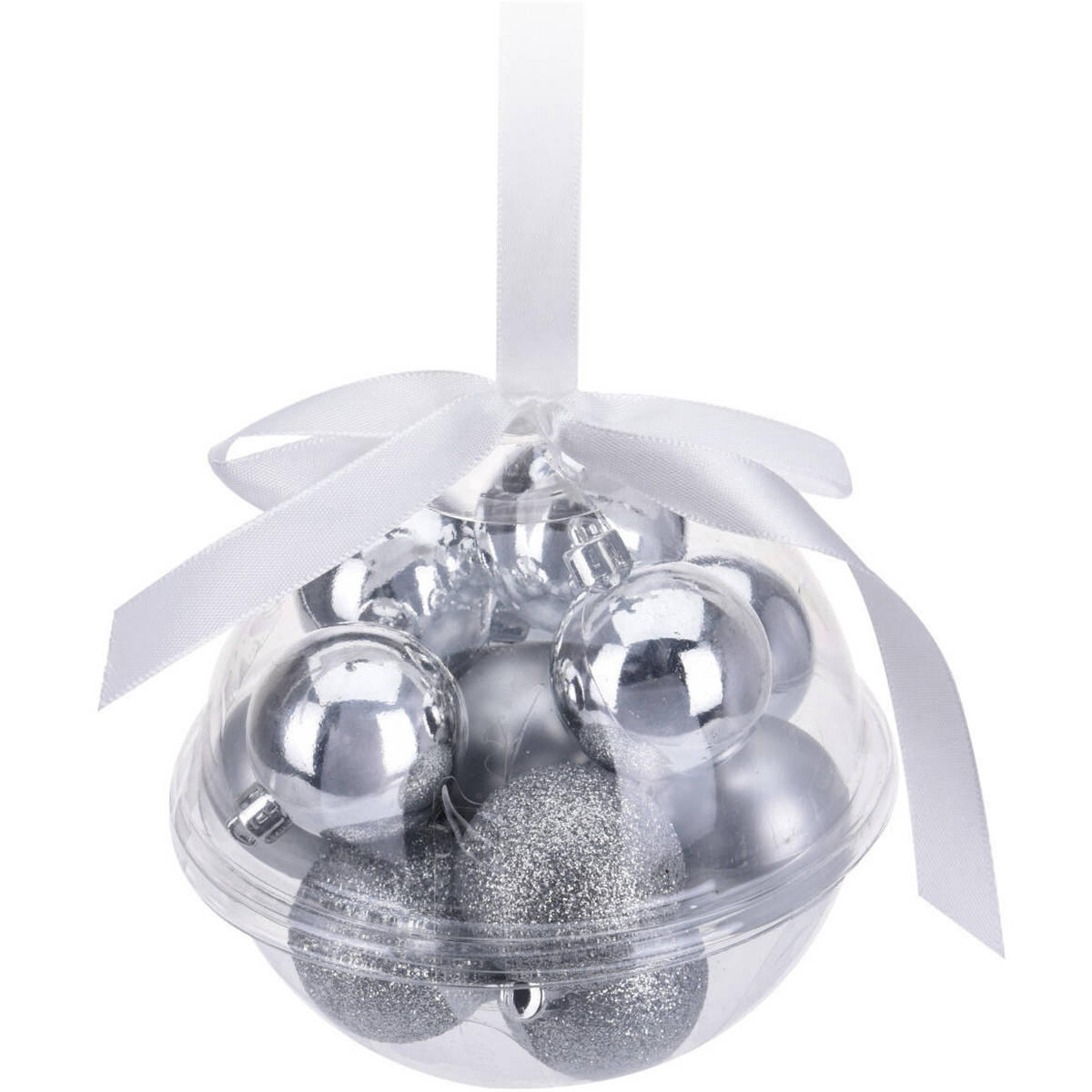 WEIHNACHTSKUGELN 12er-Set Ø 3 cm - Silberfarben, Kunststoff (9.7/9.7/9.7cm) - Home Styling Collection