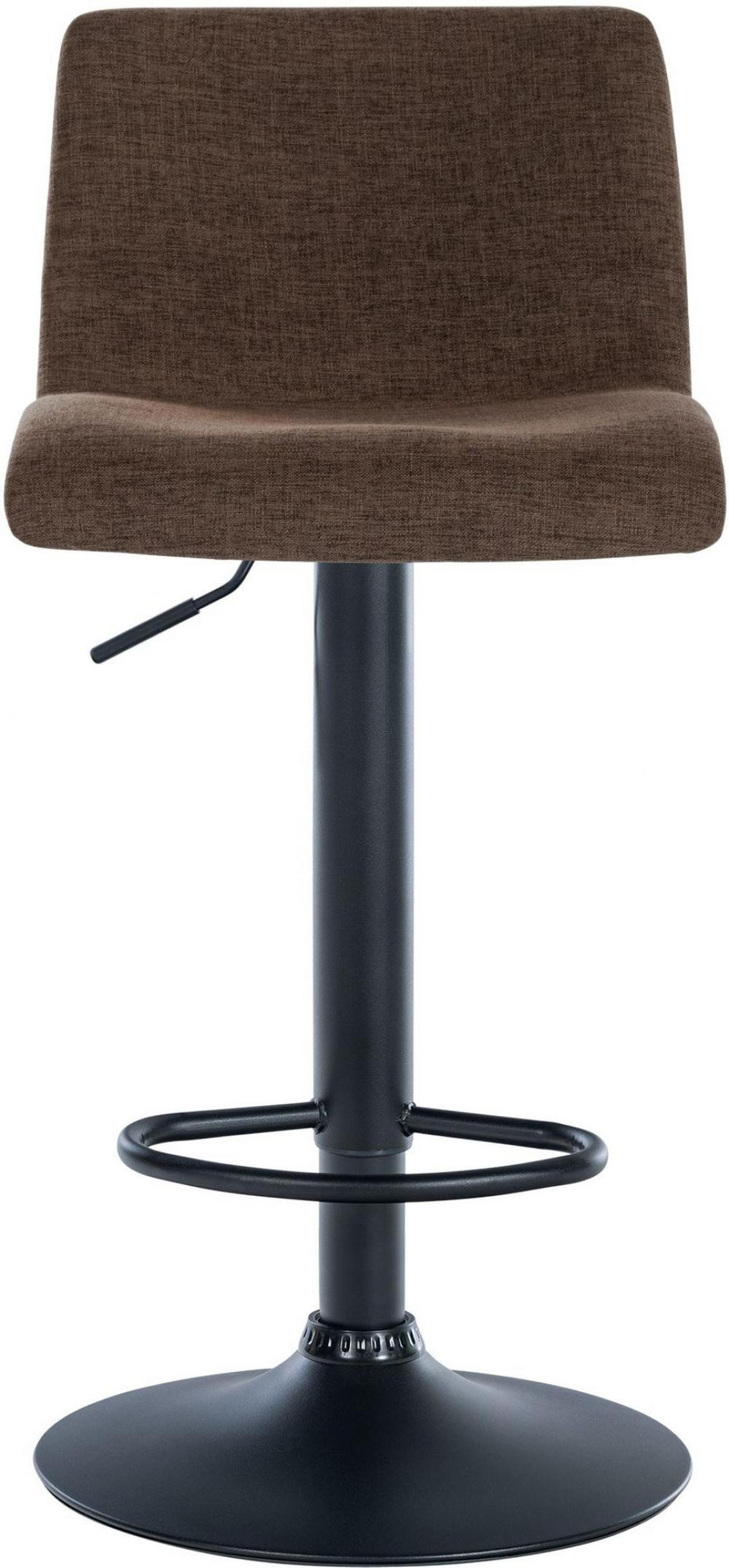 BARHOCKER 2er Set Stoff braun - Schwarz/Braun, Textil/Metall (39/84/36cm) - CLP