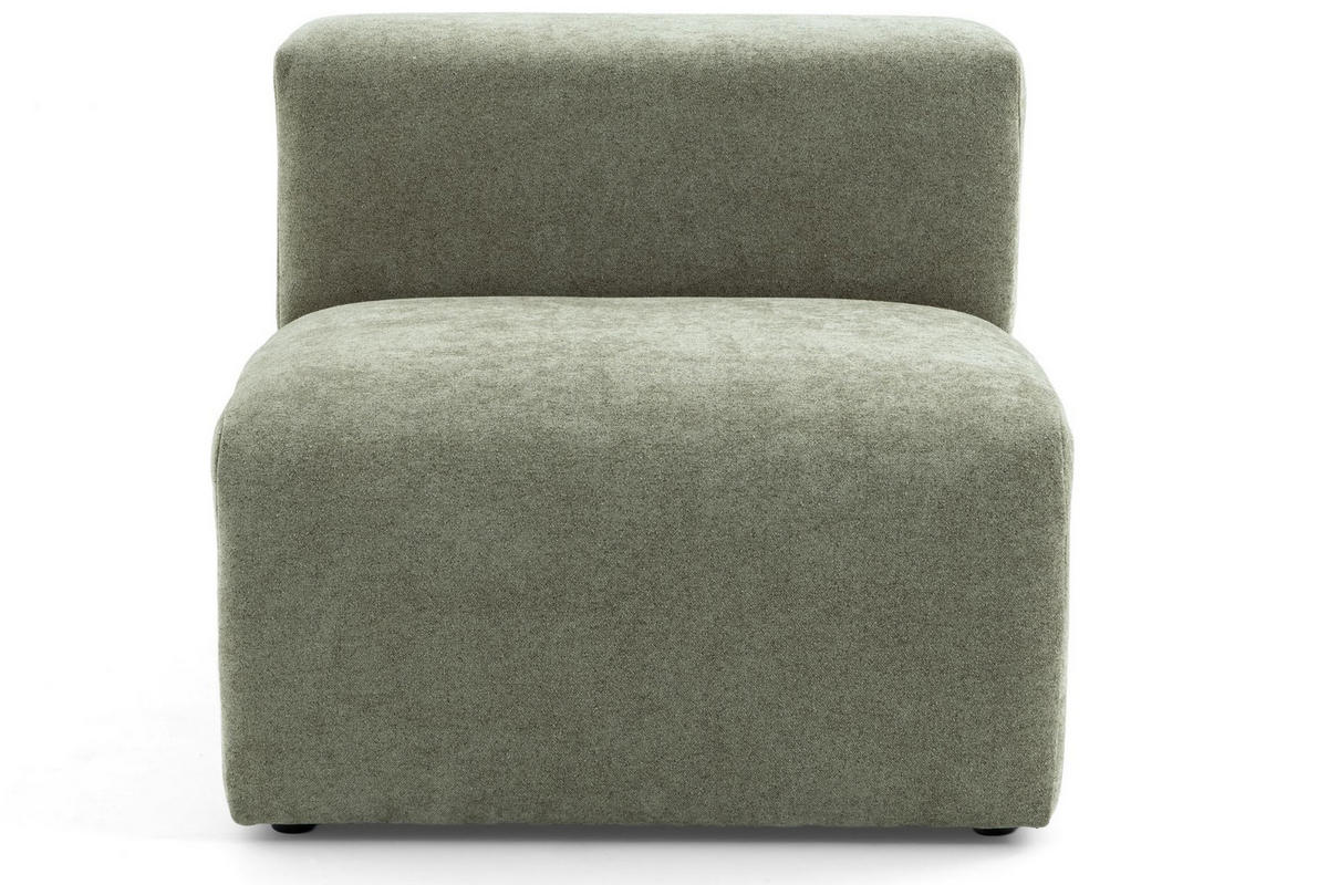 4-SITZER modulares Ecksofa HEAVEN SET 3 Links, Breite 270 cm Webstoff Grün - Schwarz/Grün, Holz/Kunststoff (245/270cm) - Muffo