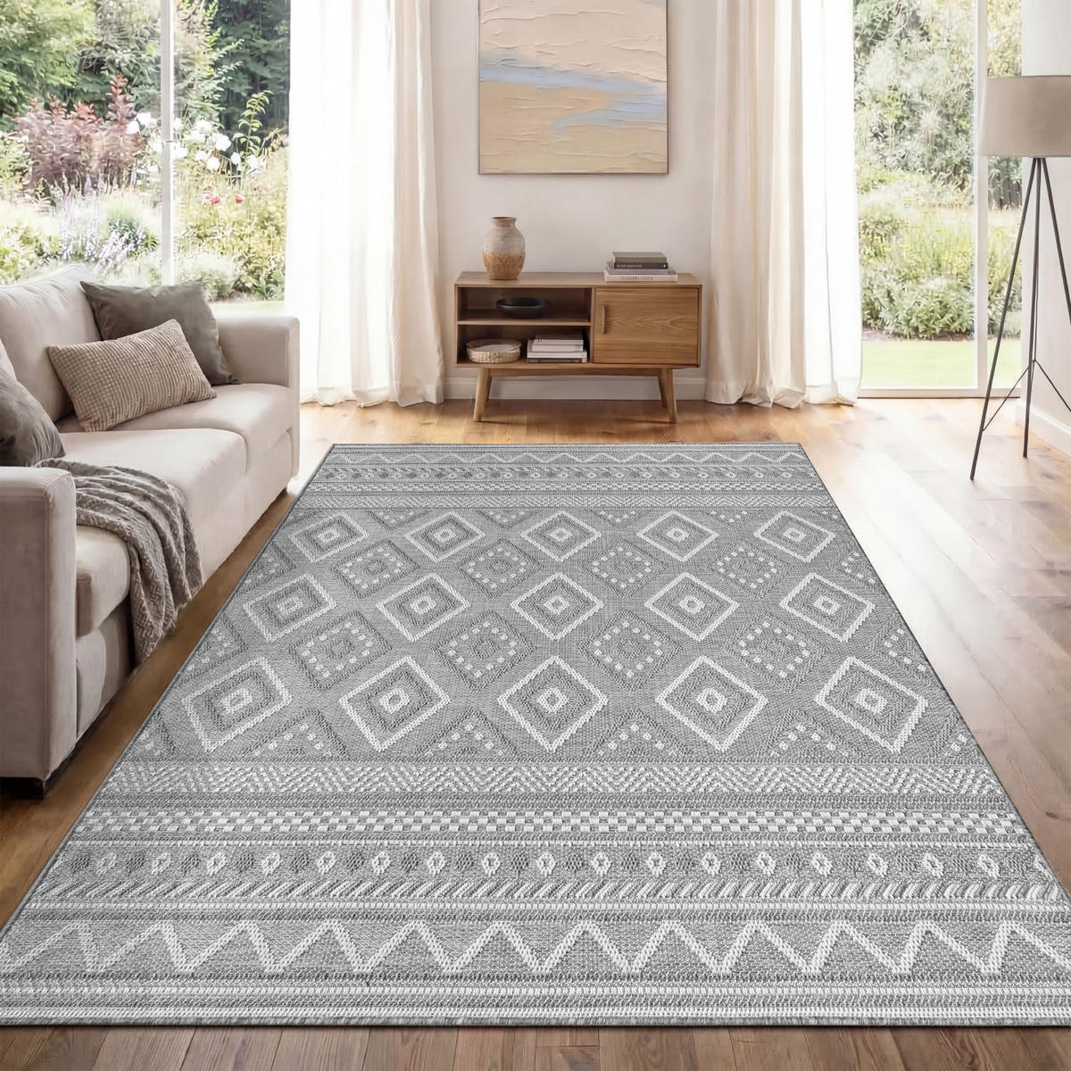 OUTDOORTEPPICH 300/400 cm Vermont 184 - Grau, Kunststoff (300/400cm) - Paco Home