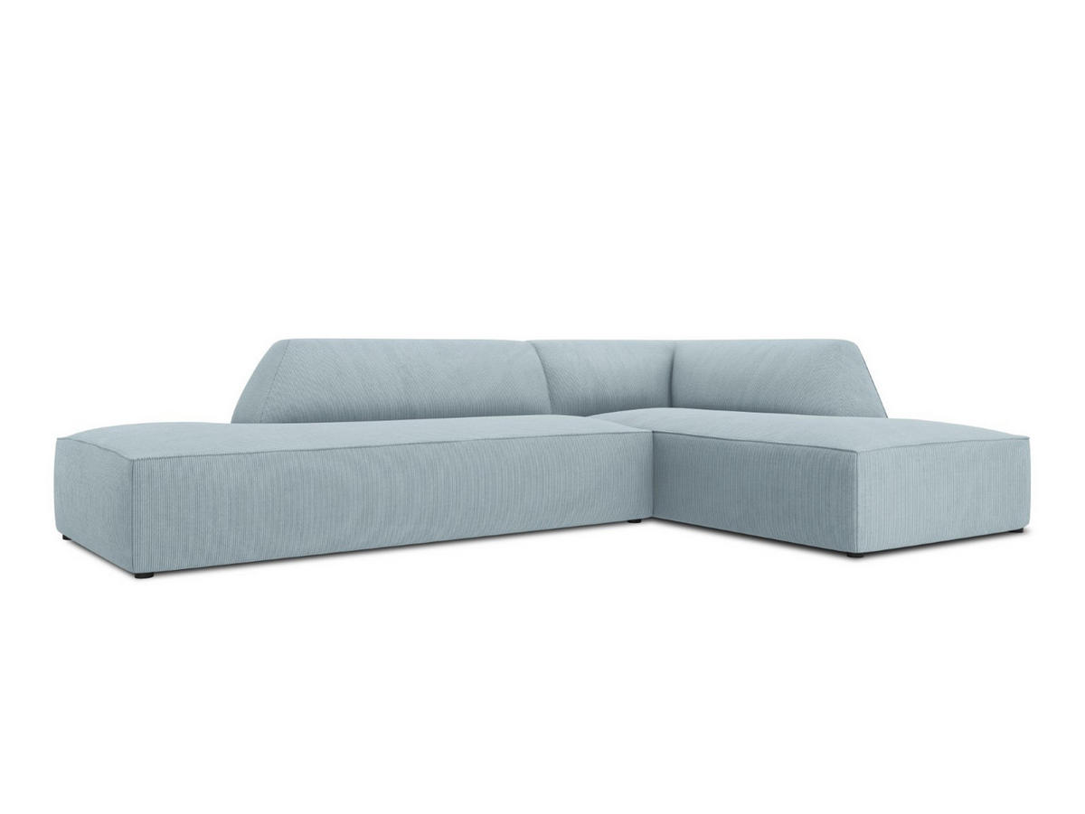 ECKSOFA rechts Ruby aus Cord hellblau 4 Sitzplätze - Hellblau, Textil (180/273cm) - Micadoni