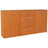 KOMMODE Bodo 2D4S Erle 177/35/75 cm - Erlefarben, Holzwerkstoff (177/75/35cm)