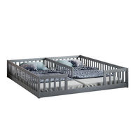 DĚTSKÁ postel 90/200 cm šedá z borovice a MDF se सुरक्षा zábradlím - šedá, dřevo (90/200cm) - OKWISH