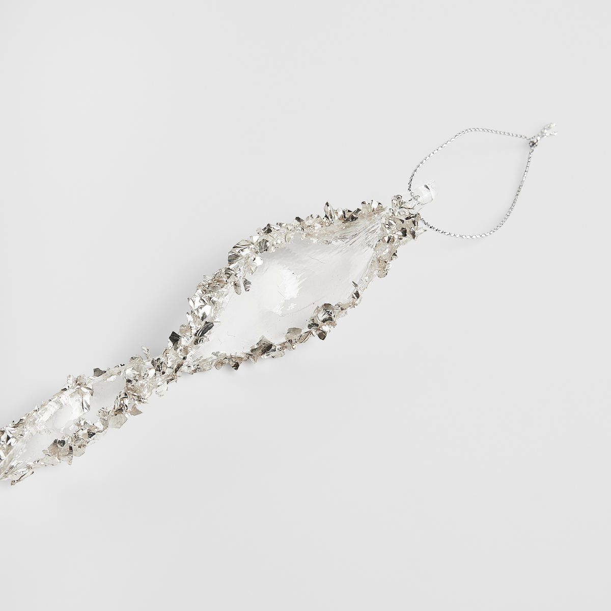 WANDDEKORATION Buse, Silber, 25 cm, Dekorative Weihnachtsdeko - Silberfarben, Glas (1/25/1cm) - home&you