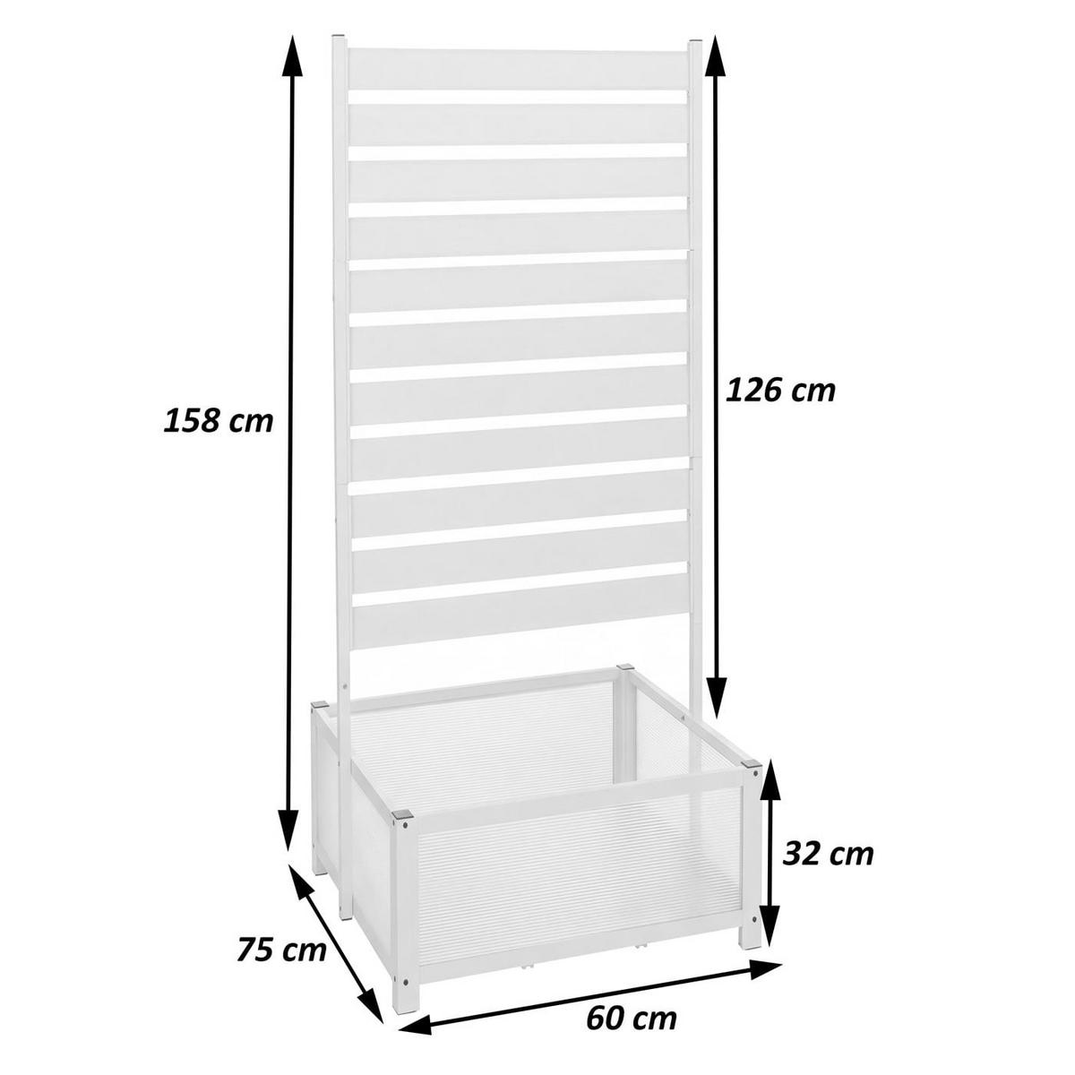 BEET MIT RANKGITTER Grau - Grau, Metall (60/158/75cm) - MCW